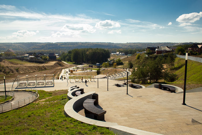 Парк Горки в городе Лиски