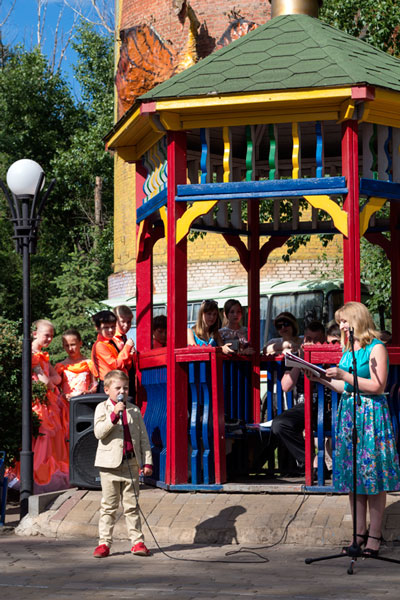 "Читальная беседка" в городском парке Лиски