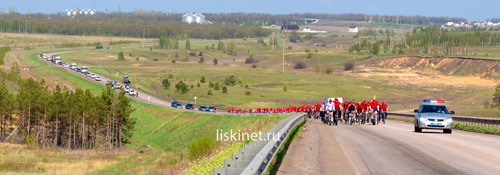 Велопробег лискинских железнодорожников